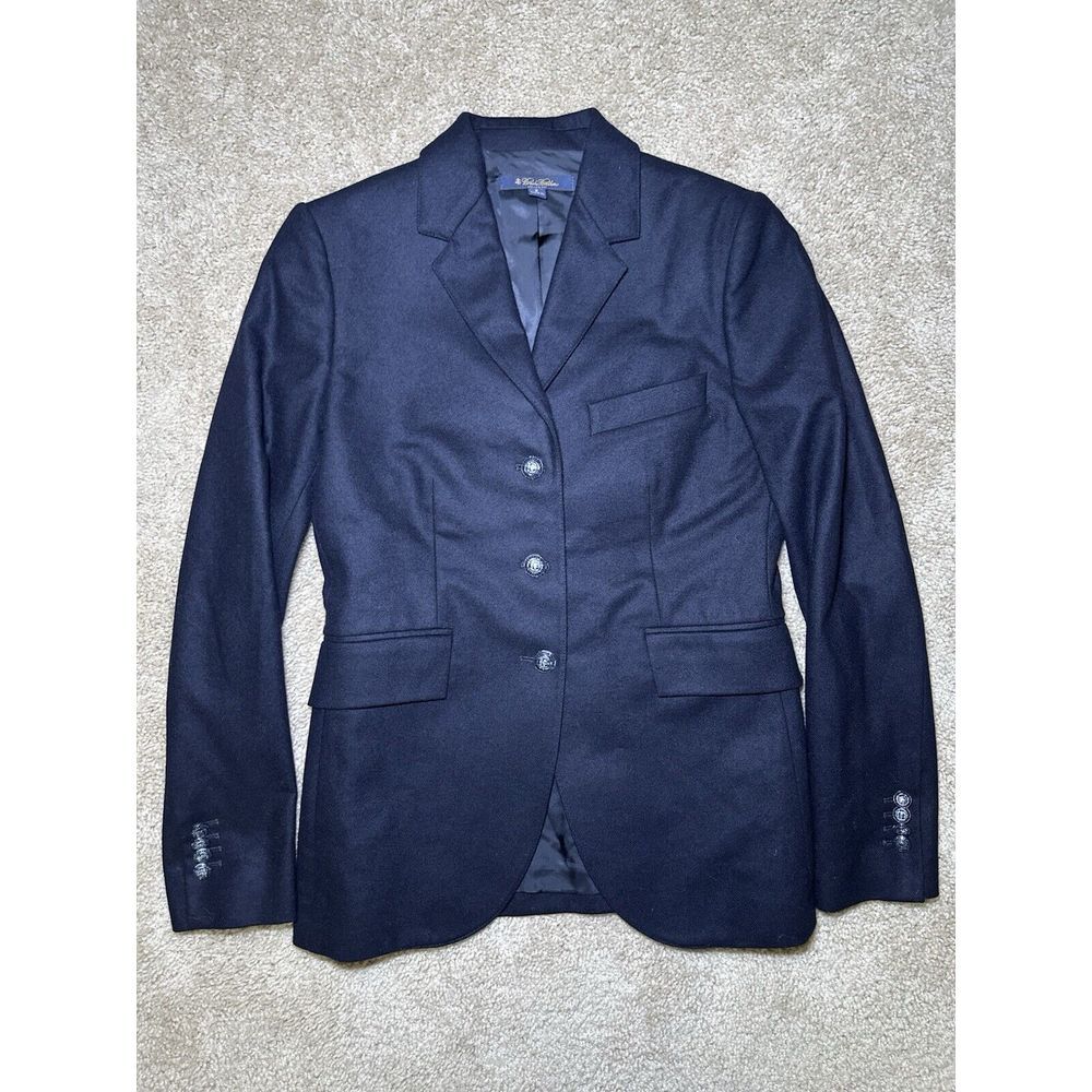 Brooks Brothers Milano Fit Blazer Womens 2 Blue Wool‎ 3 Button Sports Coat